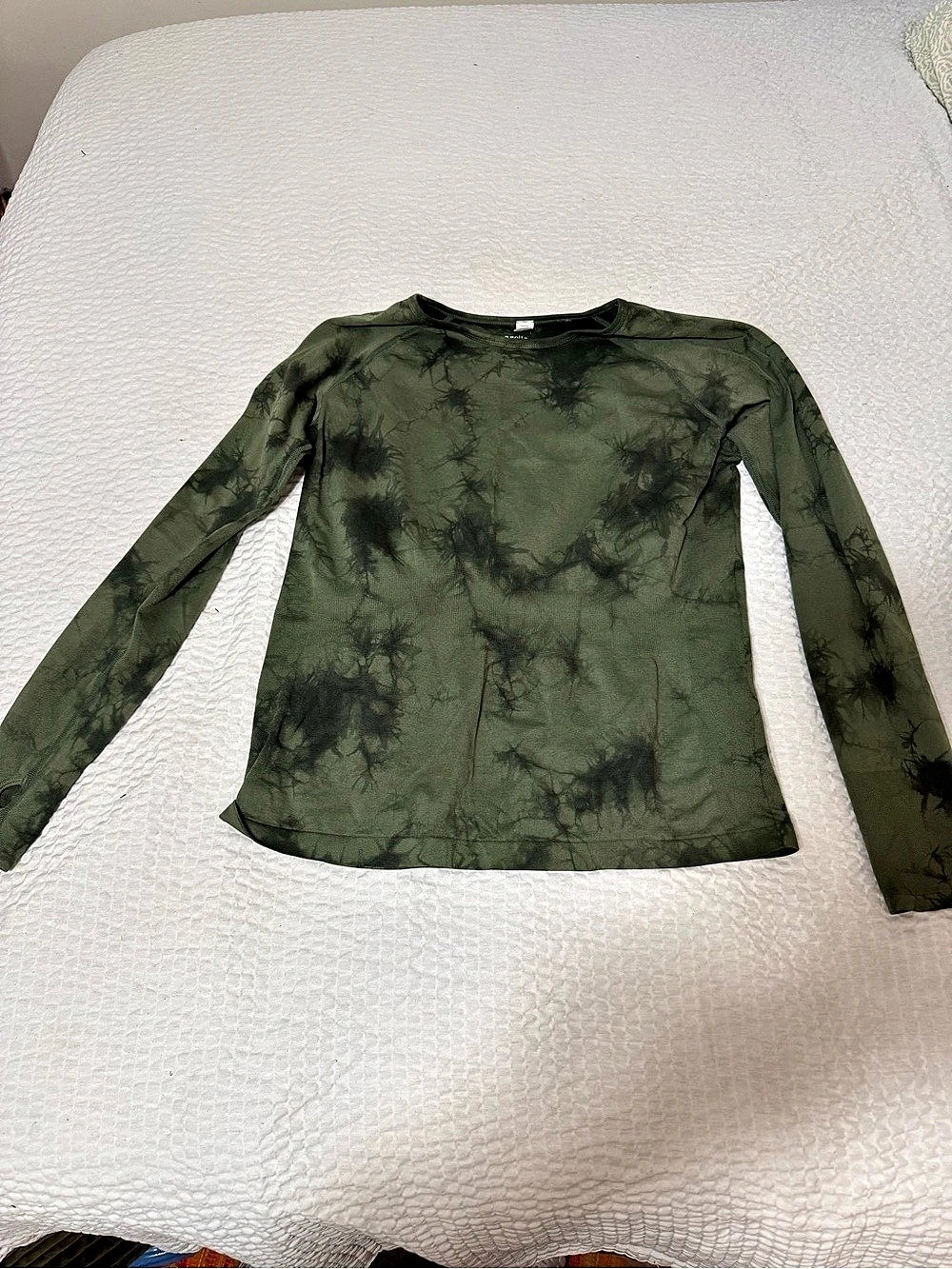 Shirt Zella Seamless Tie Dye Long Sleeve Tee Tie-Dye Long Sleeve in Green XXL